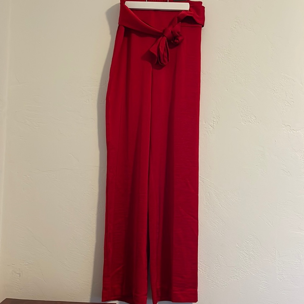 Silky red trousers from Express